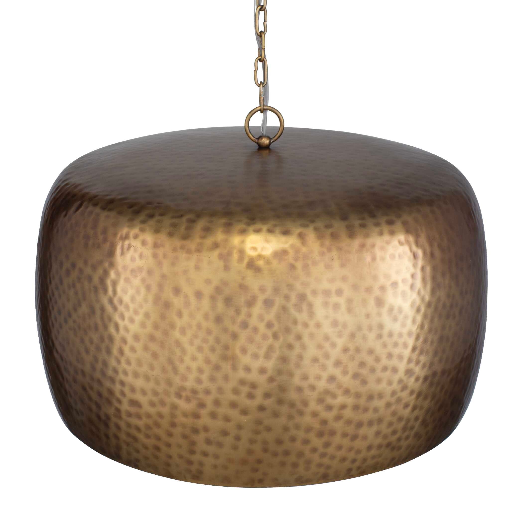 Uttermost Lemont Lemont Hammered Brass 1 Light Pendant