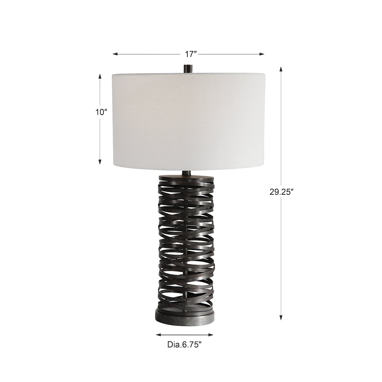 Uttermost Table Lamps Alita Rust Black Table Lamp