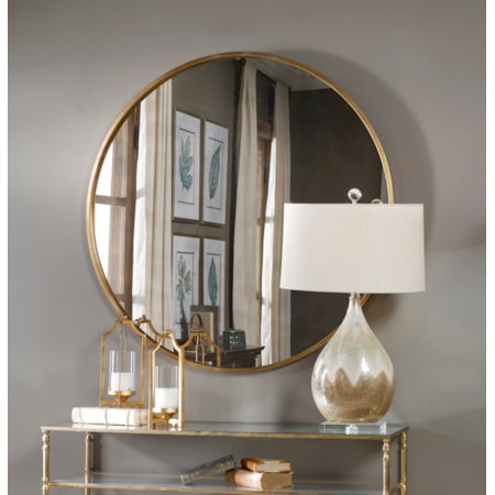 Junius Round Gold Mirror