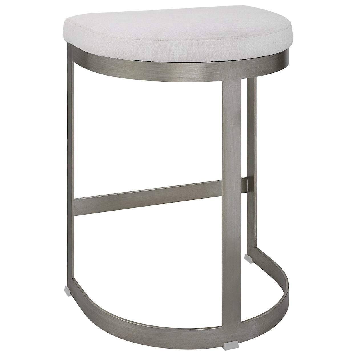 Uttermost Ivanna Ivanna Backless Silver Counter Stool