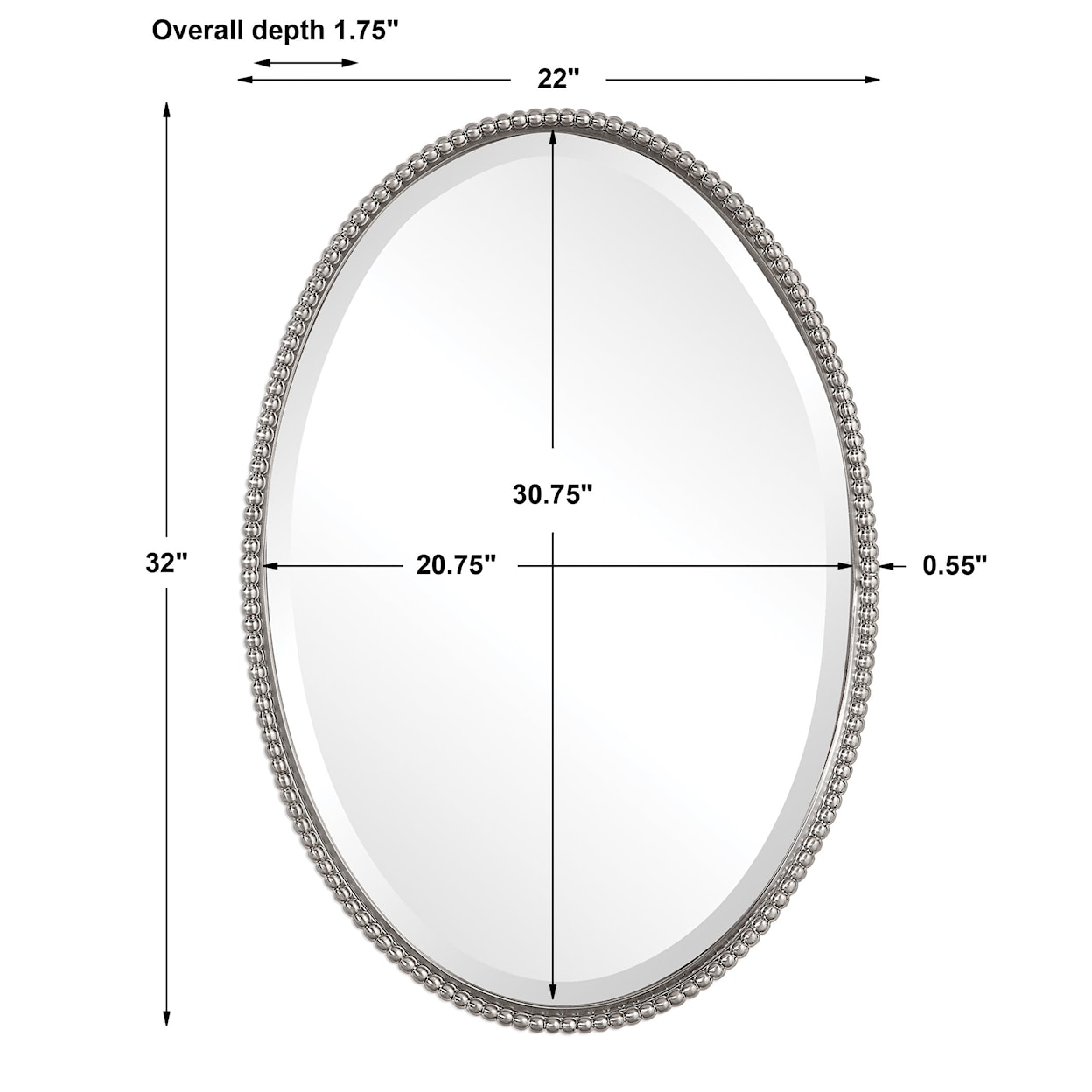 Uttermost Mirrors - Oval Sherise Oval Mirror