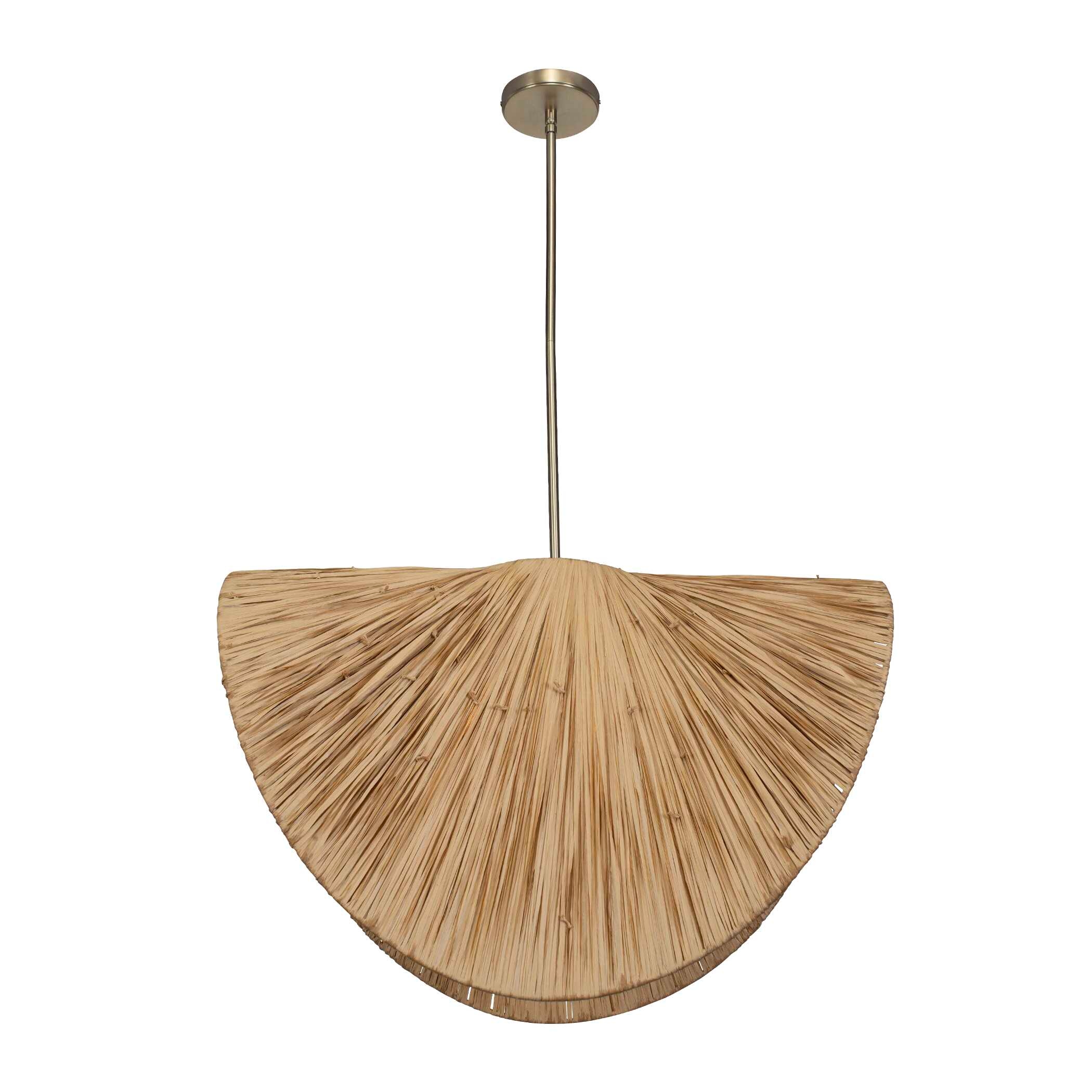 Uttermost Bend Bend 1 Light Raffia Pendant