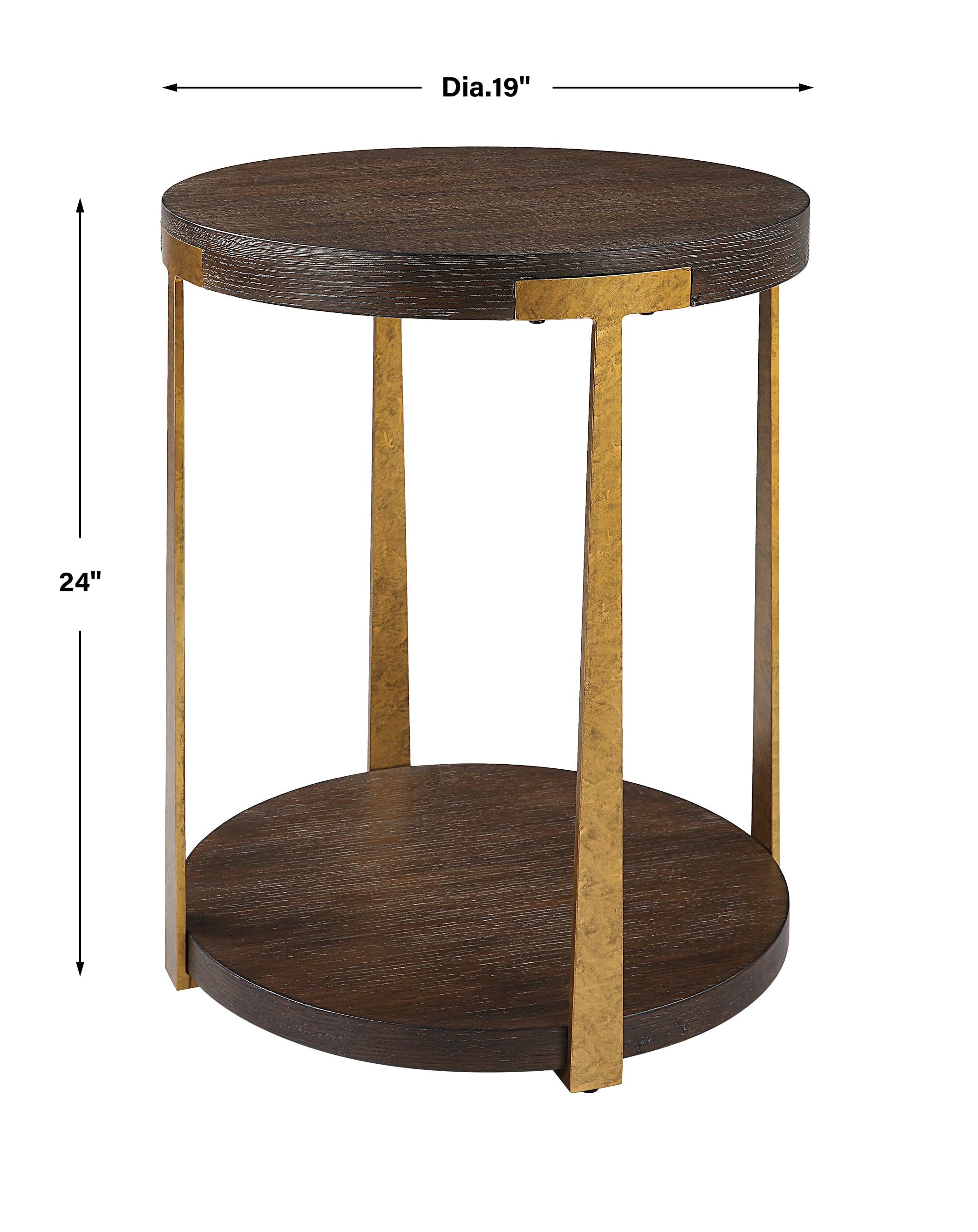 Uttermost Palisade Palisade Round Wood Side Table
