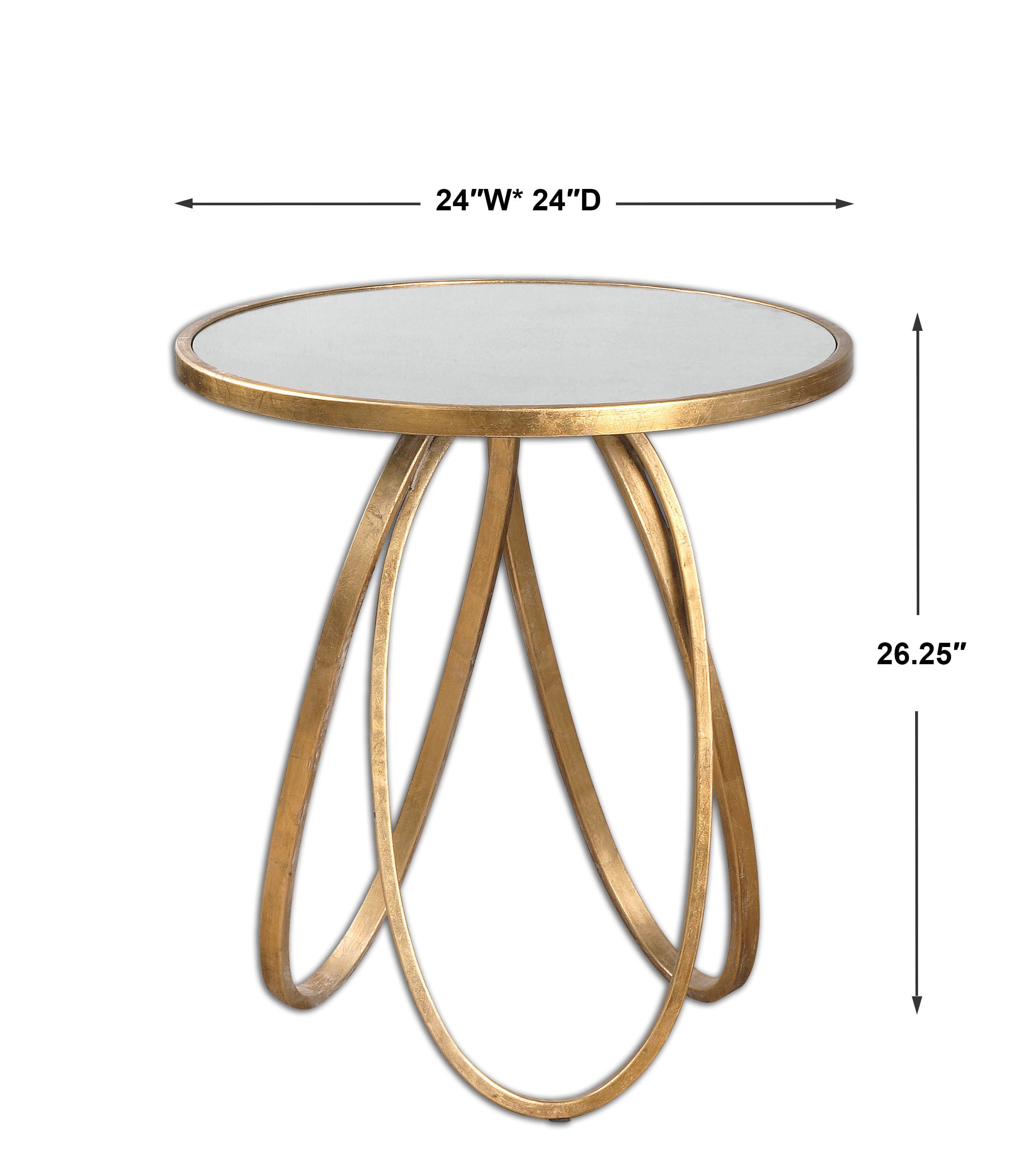 Uttermost Accent Furniture - Occasional Tables Montrez Gold Accent Table