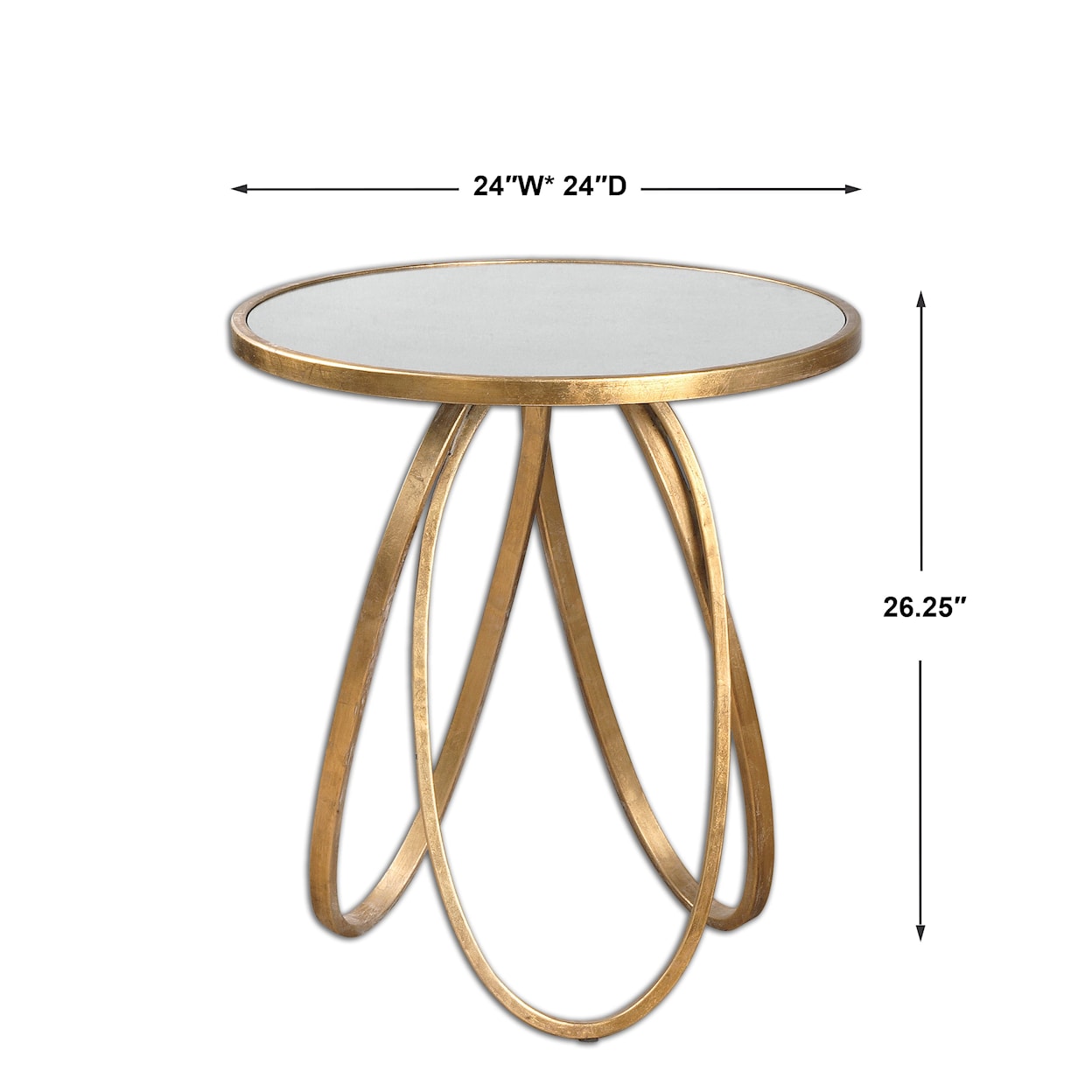 Uttermost Accent Furniture - Occasional Tables Montrez Gold Accent Table