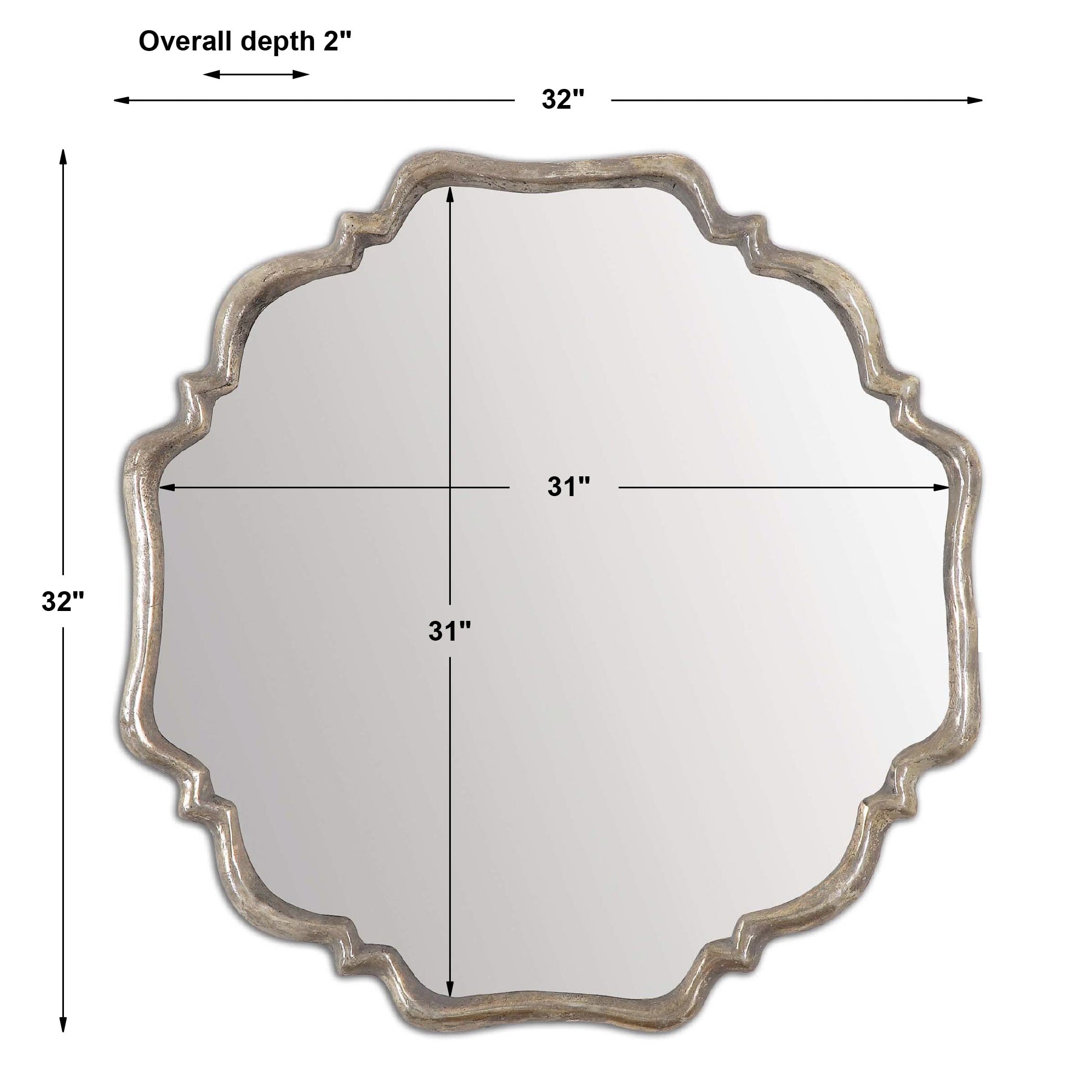 Uttermost Mirrors Valentia Silver Mirror