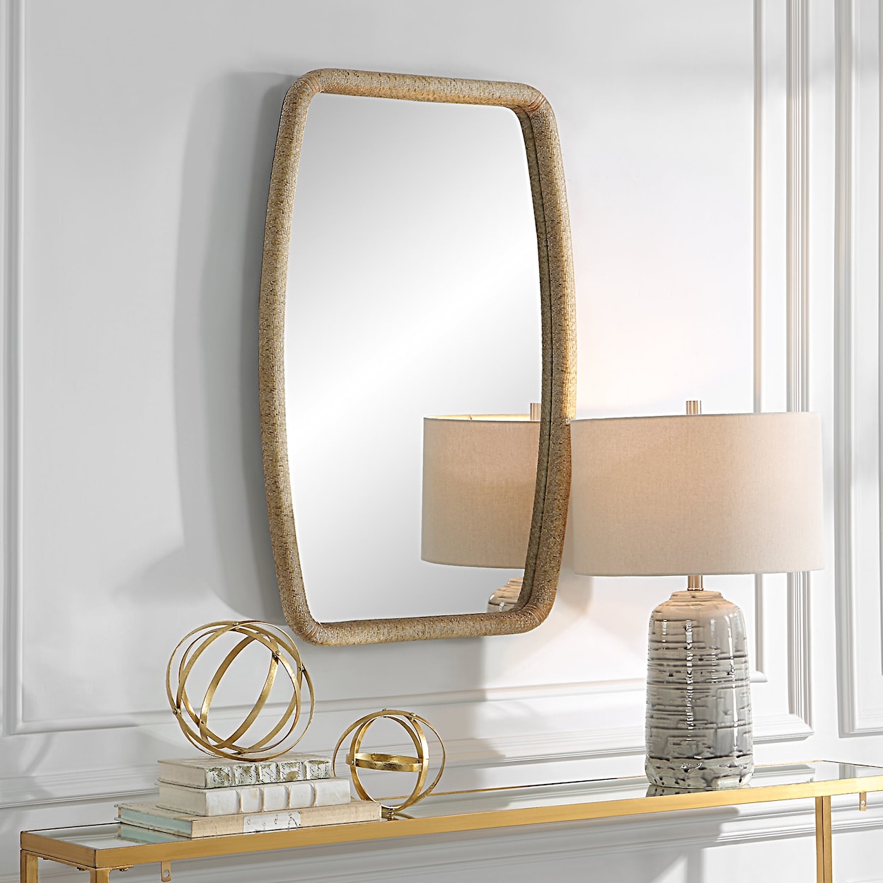 Uttermost Tiki Tiki Rattan Mirror