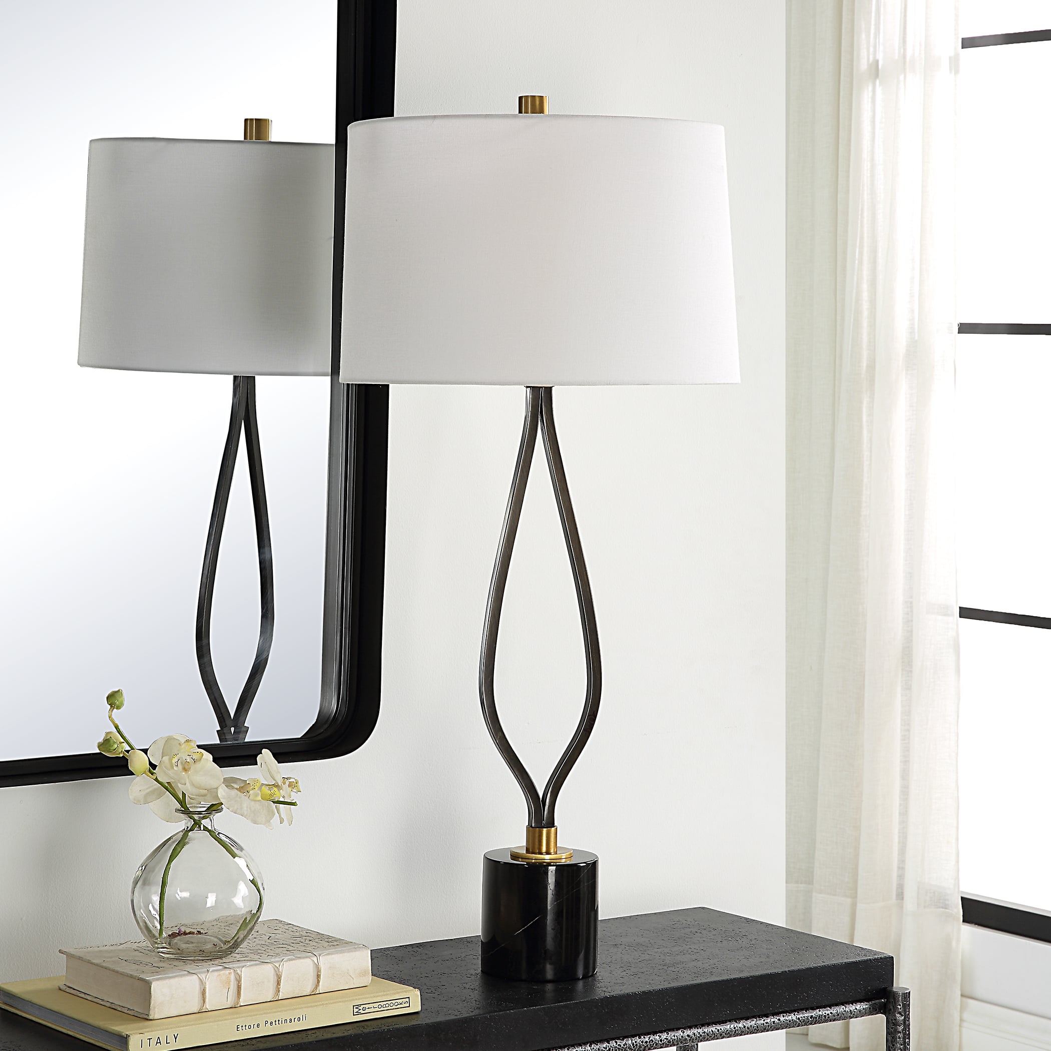 Separate Paths Iron Table Lamp