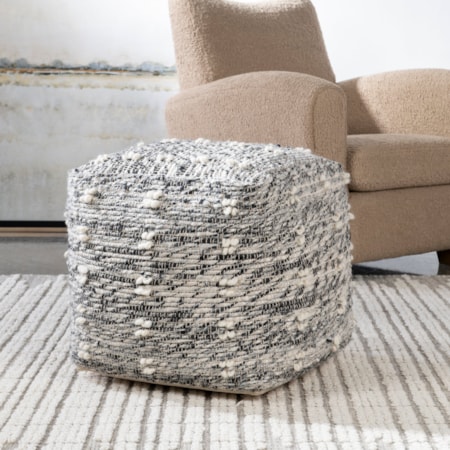 Narol Gray Pouf