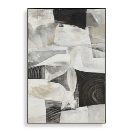 Folding Time Framed Abstract Art