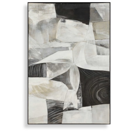 Folding Time Framed Abstract Art