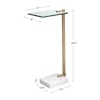Uttermost Accent Furniture Butler Brass Accent Table