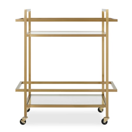 Erena Brass Bar Cart