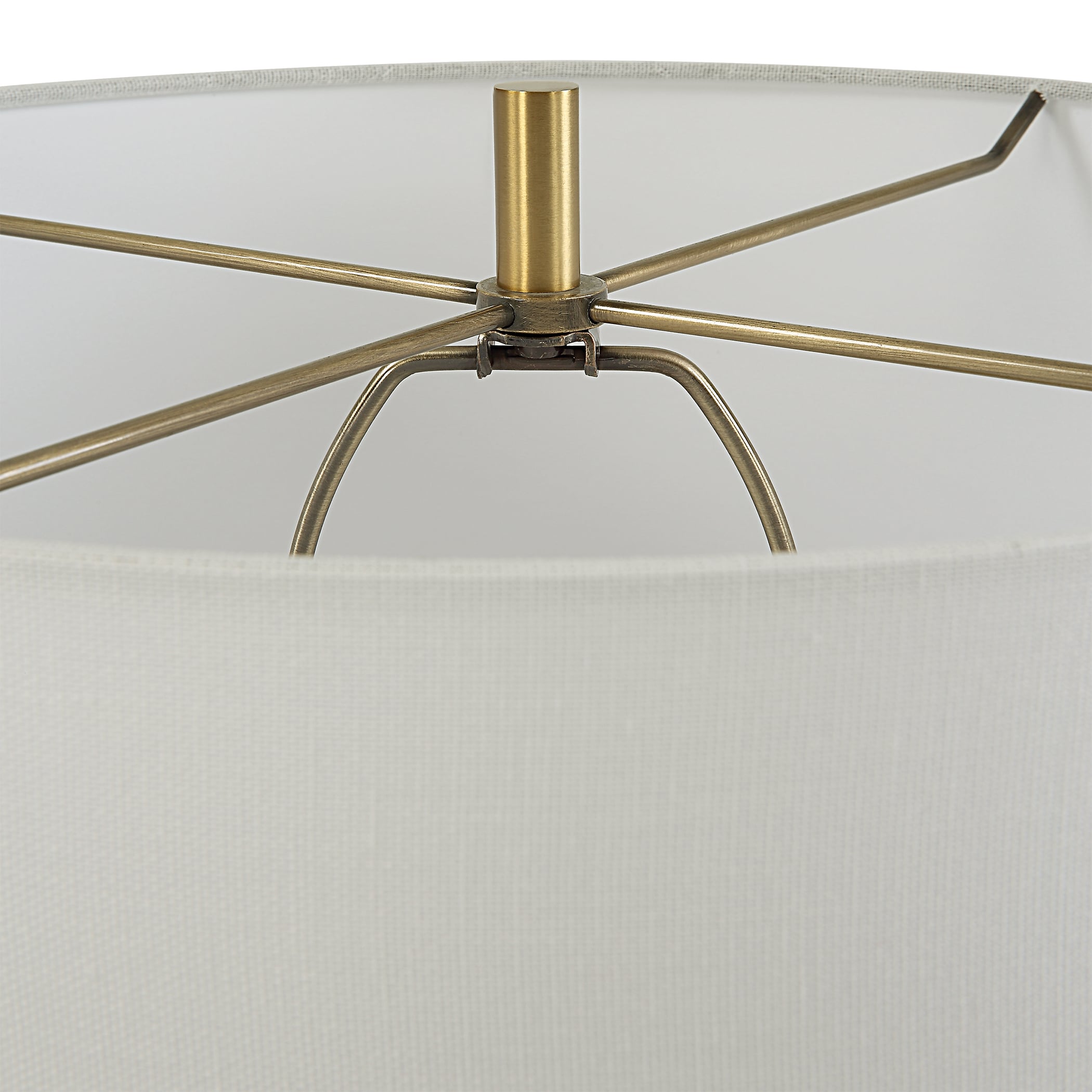 Window Pane White Table Lamp