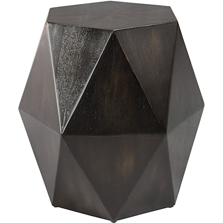 Black Geometric Accent Table