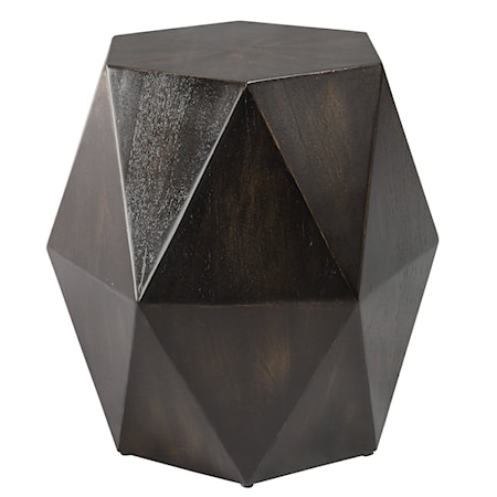 Black Geometric Accent Table