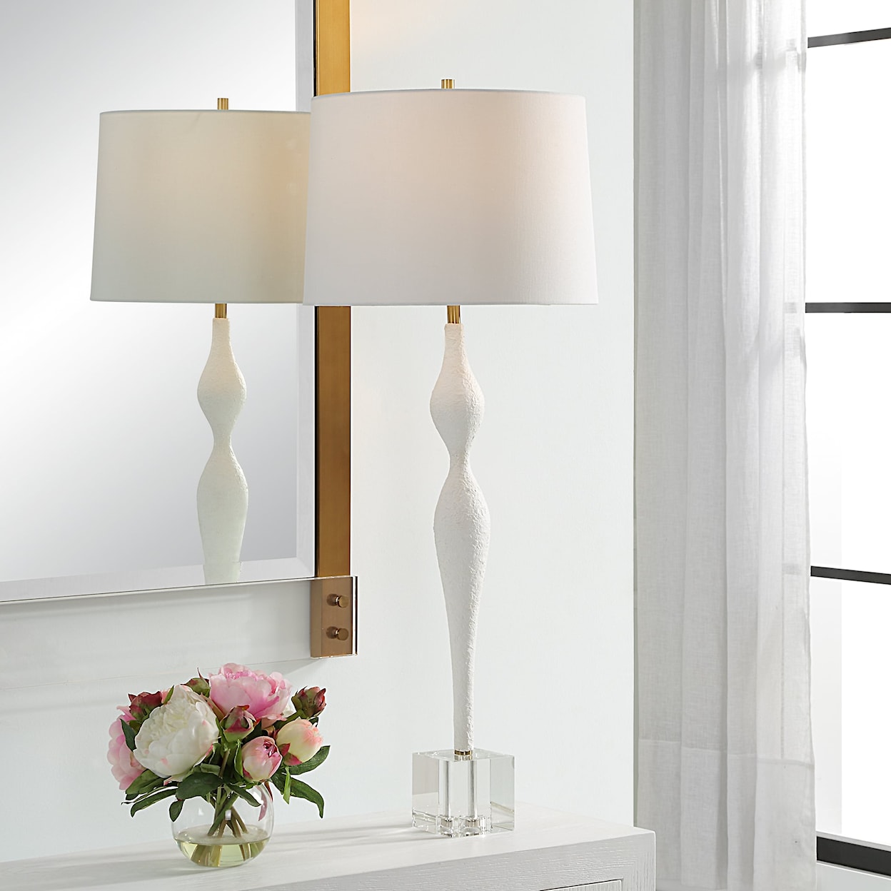 Uttermost Helena Helena Slender White Table Lamp