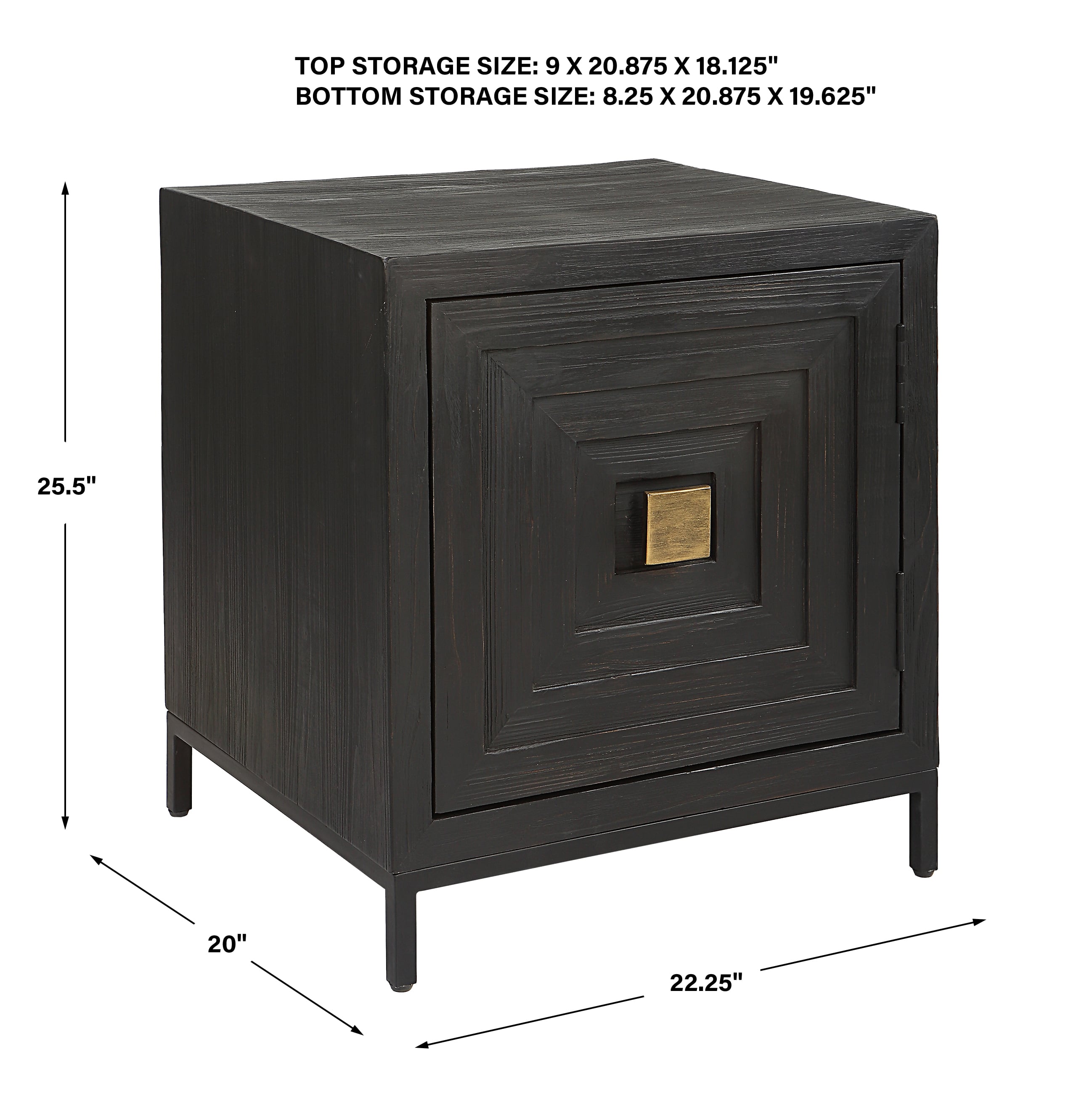 Uttermost Aiken Geometric End Table with Storage