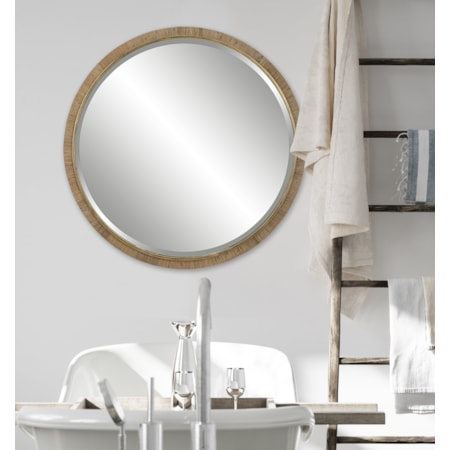 Paradise Round Rattan Mirror