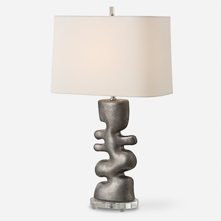 Free Flowing Nickel Table Lamp