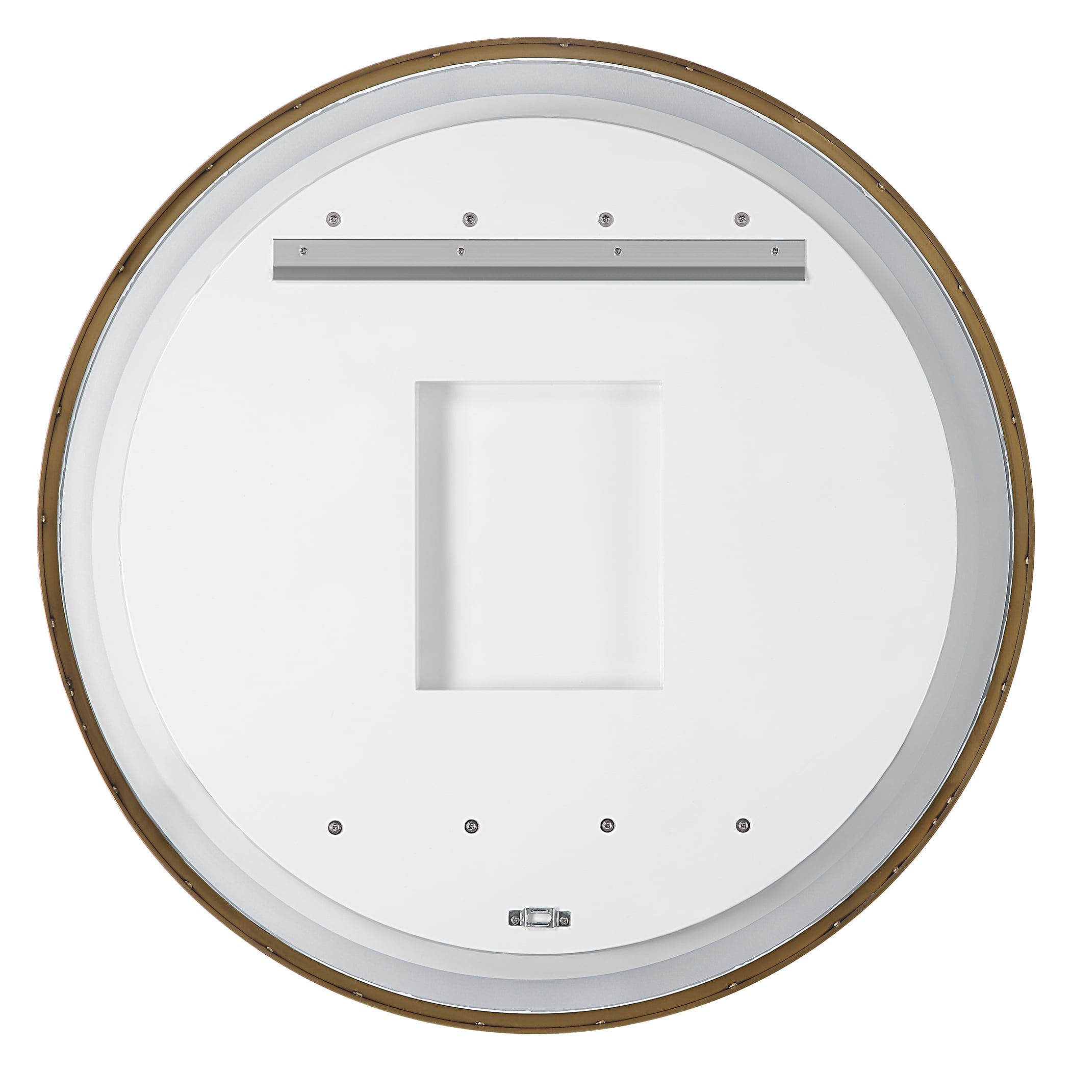 Uttermost Crofton Crofton Lighted Brass Round Mirror