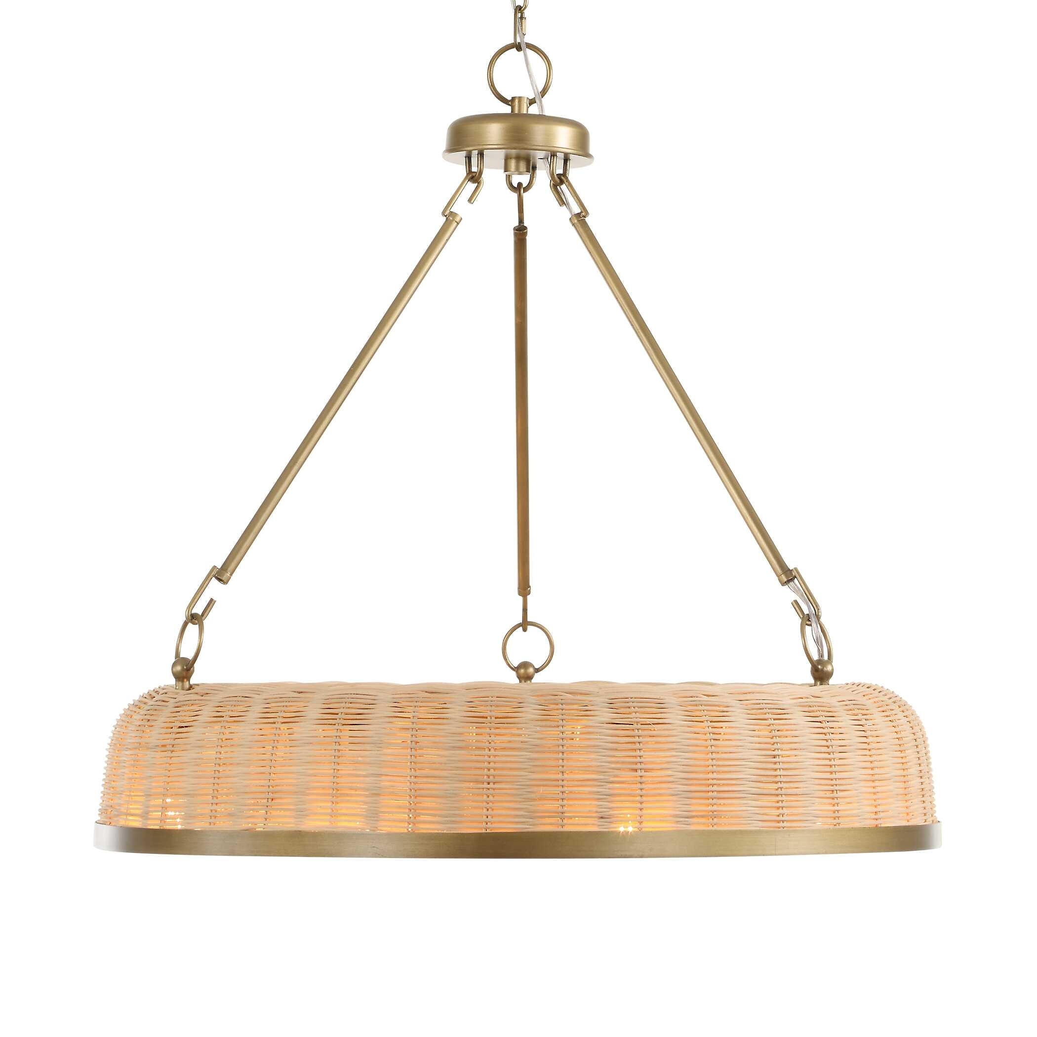 Uttermost Ladakh Ladakh 9 Light Round Wicker Pendant