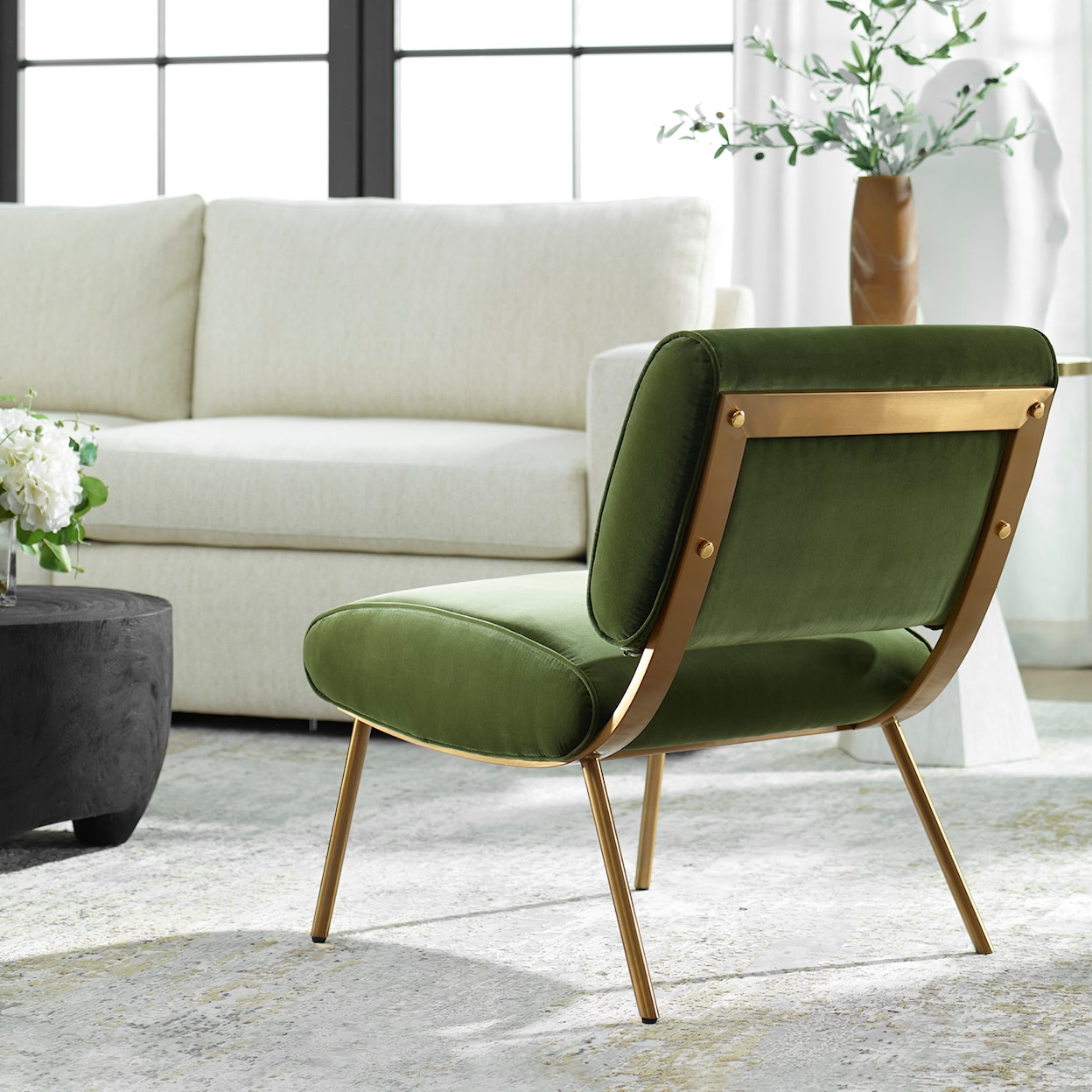 Uttermost Knoll Knoll Mid-Century Accent Chair