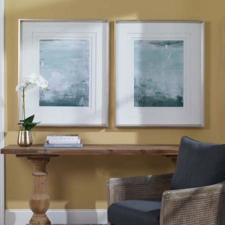 Coastal Patina Modern Framed Prints S/2