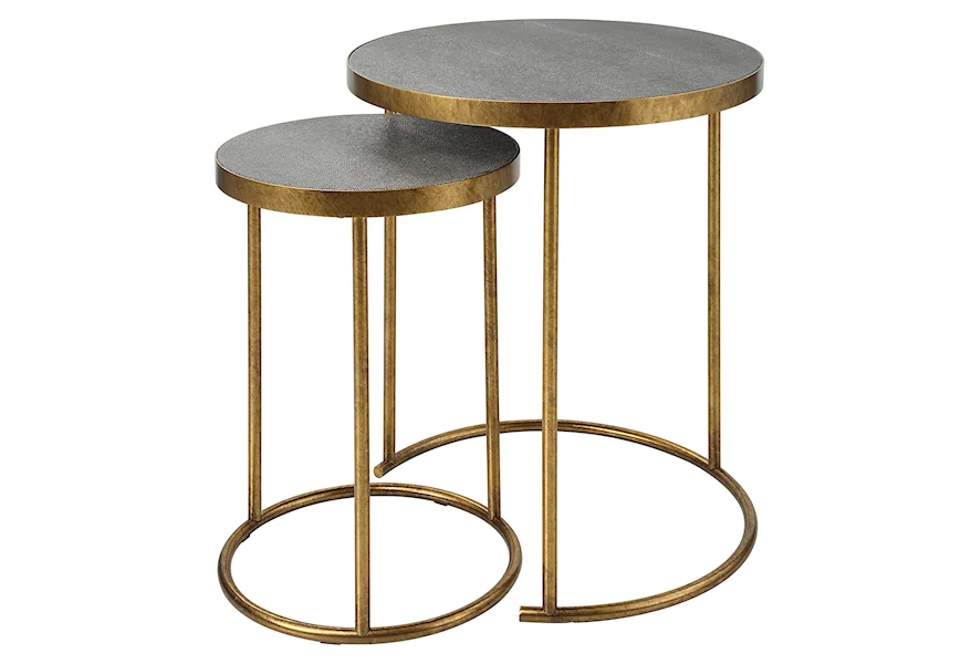 Aragon Aragon Brass Nesting Tables by Uttermost at Miller Waldrop Furniture and Decor