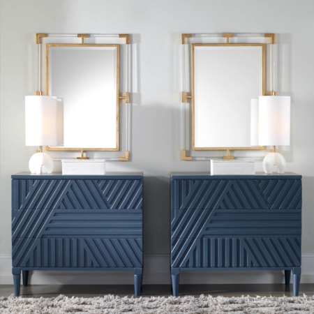 Balkan Modern Gold Wall Mirror