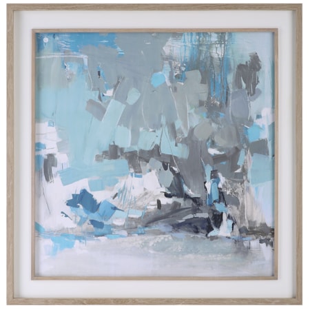 Misty Moonlight Abstract Framed Print