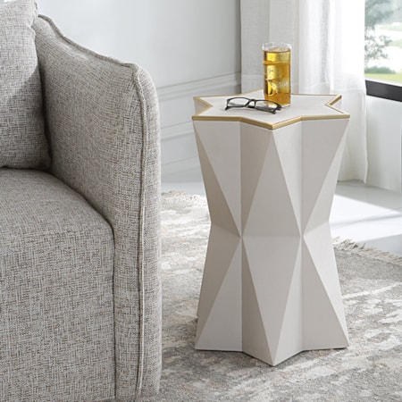 Capella White Accent Table