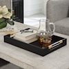 Uttermost Wessex Black Faux Shagreen Tray