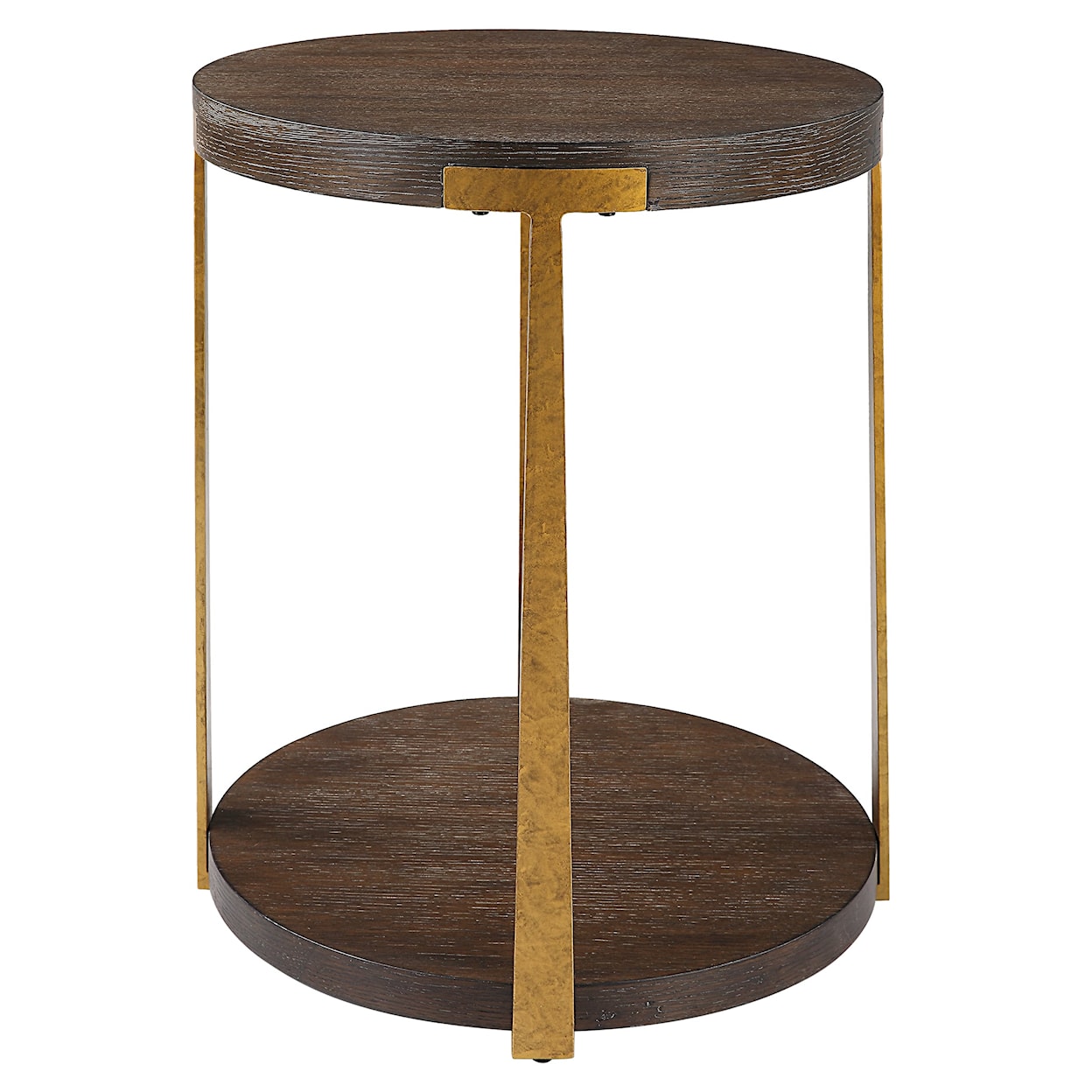 Uttermost Palisade Palisade Round Wood Side Table