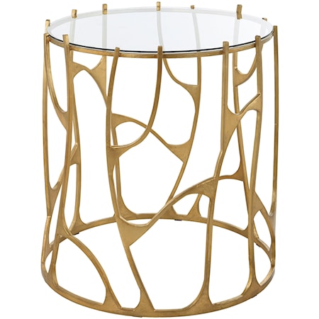 Ritual Round Gold Side Table