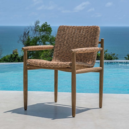 Sumba Golden Flax Outdoor Dining Chair