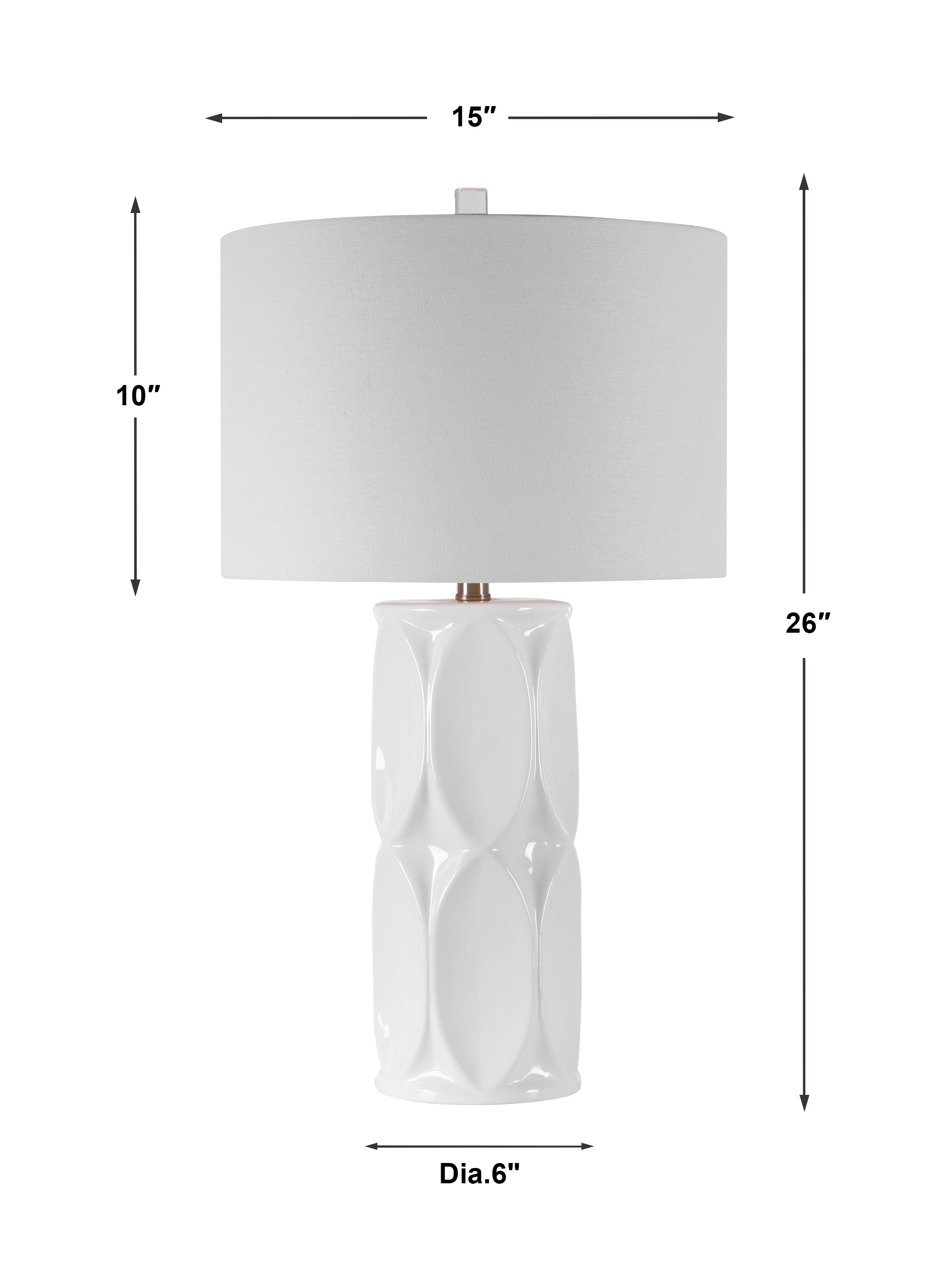 Uttermost Table Lamps Sinclair White Table Lamp