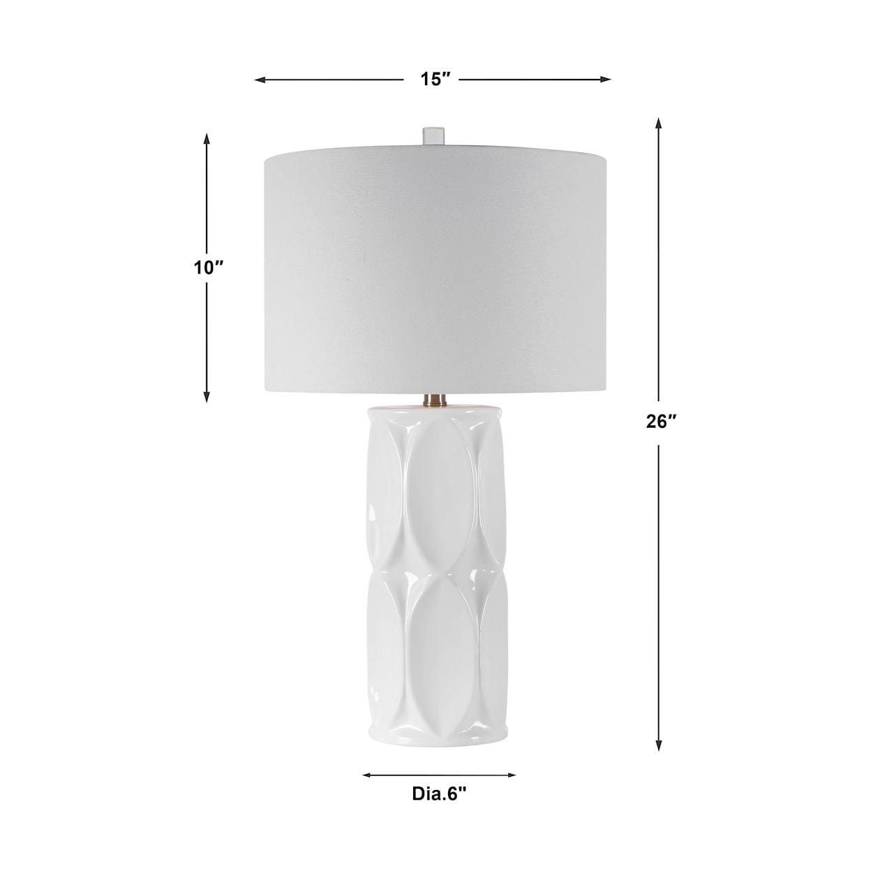 Uttermost Table Lamps Sinclair White Table Lamp