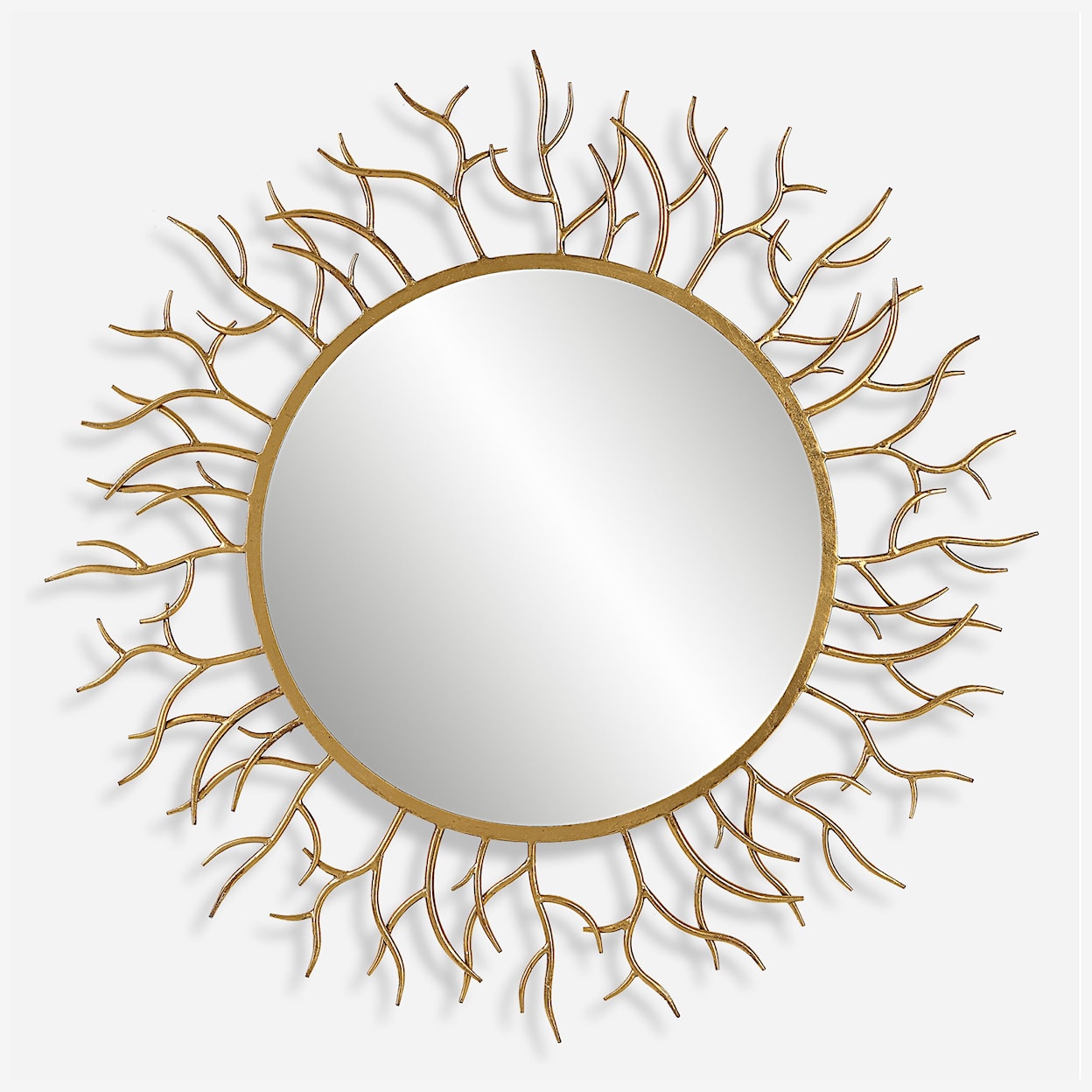 Uttermost Into The Woods Into The Woods Gold Round Mirror