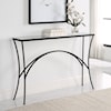 Uttermost Alayna Alayna Black Metal & Glass Console Table