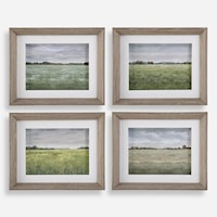 Quiet Meadows Framed Prints, S/4
