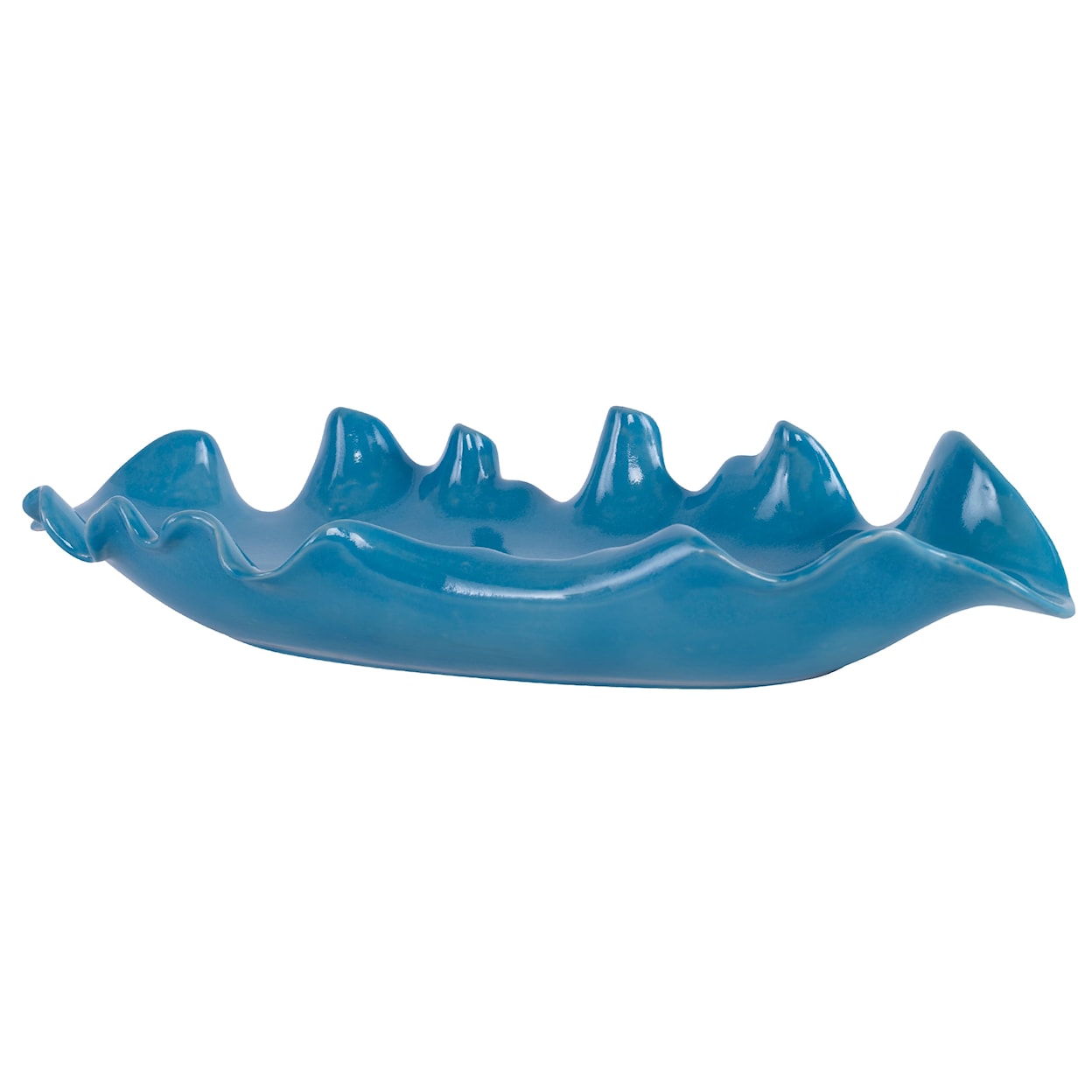 Uttermost Ruffled Feathers Ruffled Feathers Blue Bowl