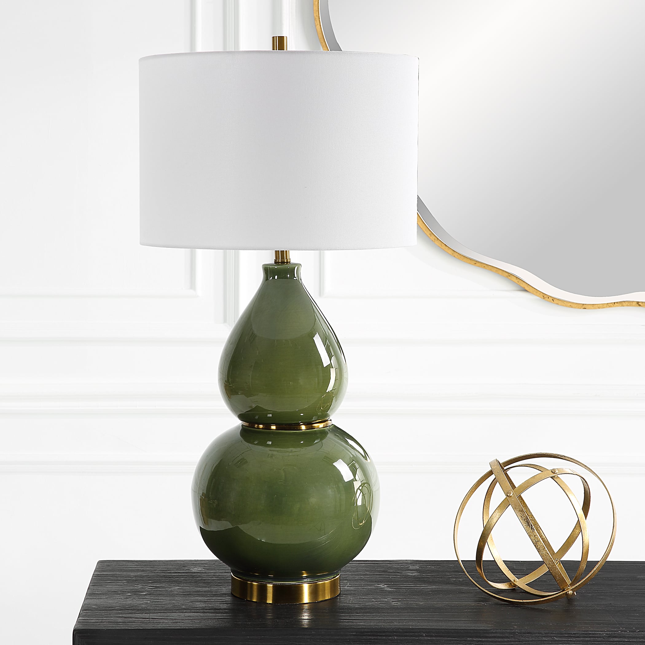 Uttermost Gourd Gourd Green Table Lamp