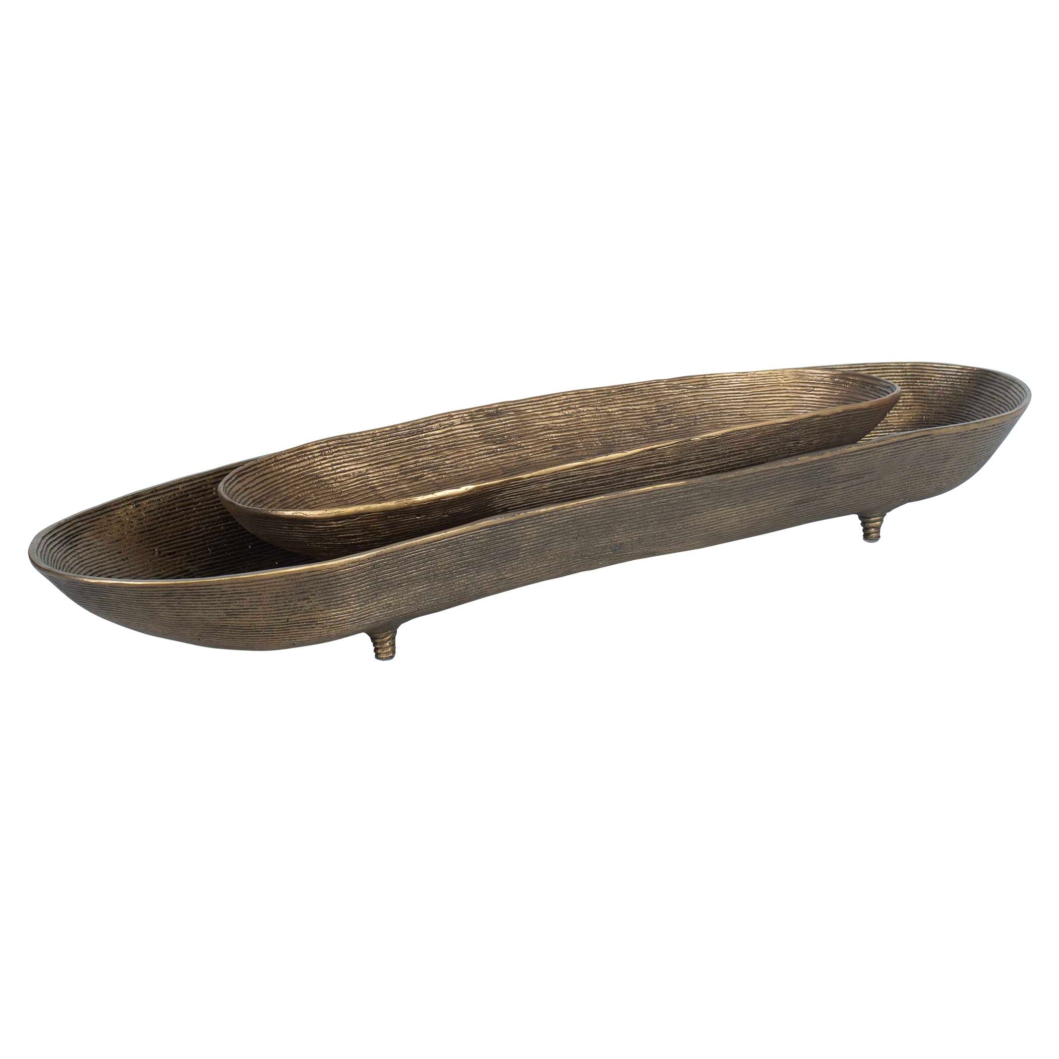 Uttermost Stratum Stratum Oval Brass Bowls