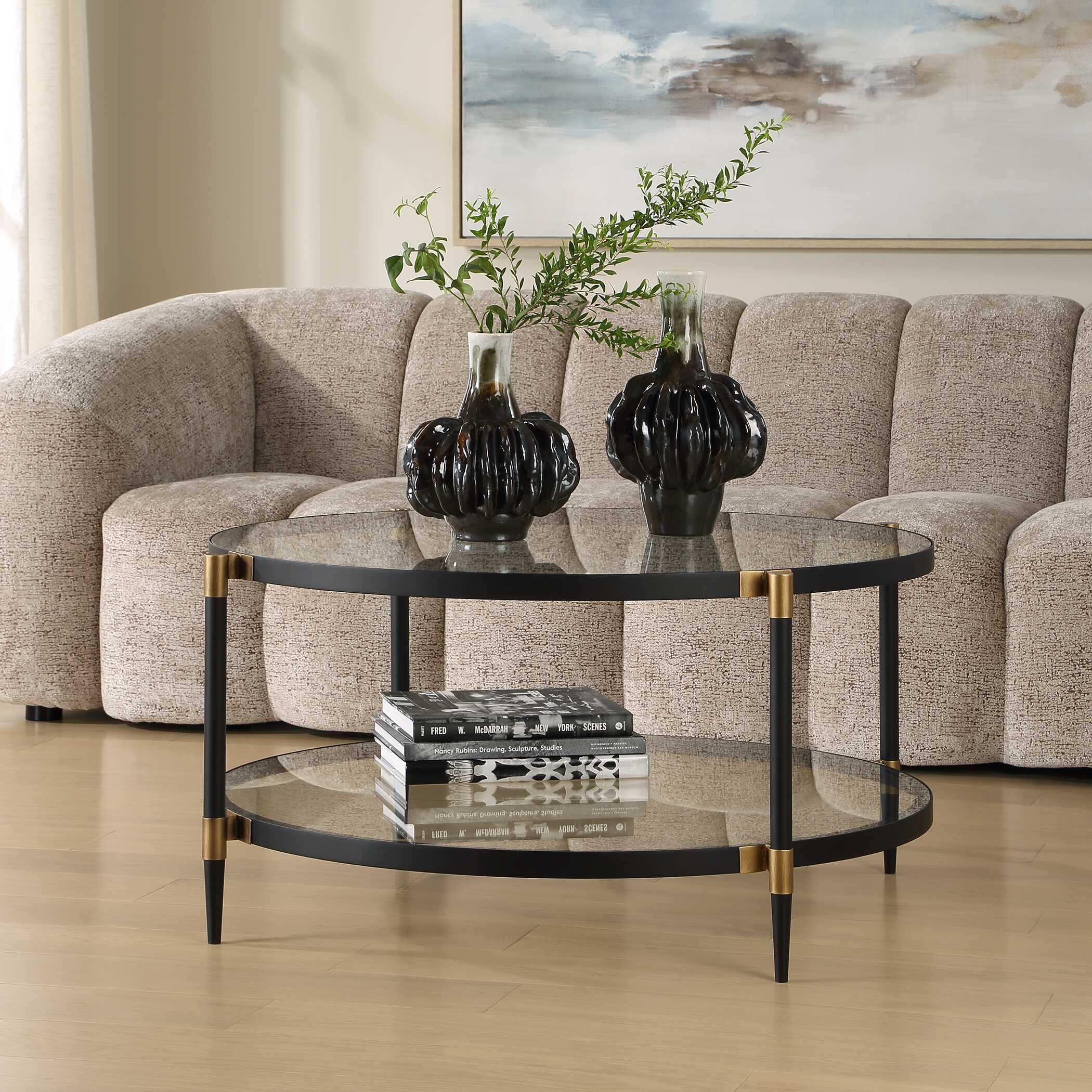 Chadid Round Glass Coffee Table