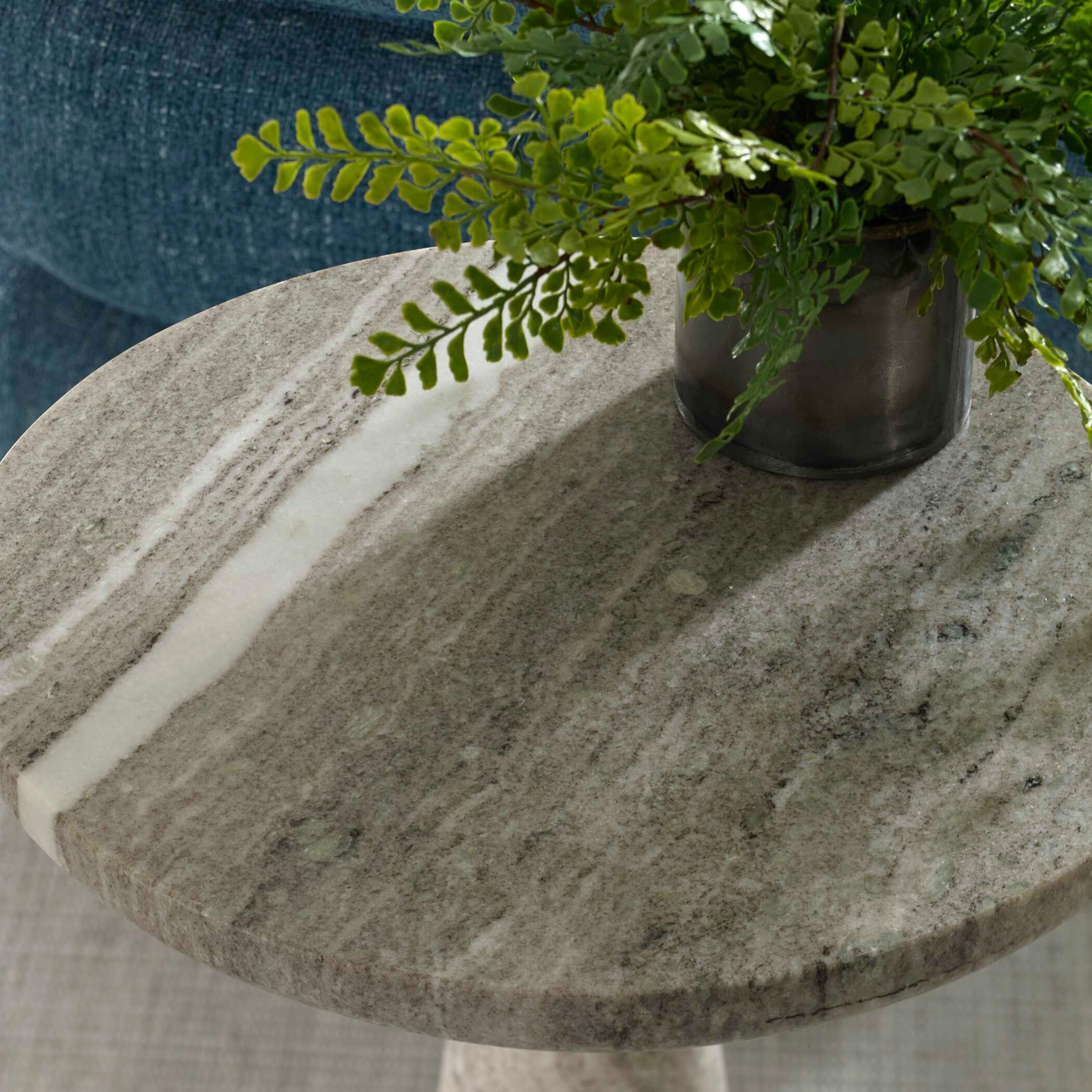 Uttermost Shura Shura Indoor-Outdoor Marble Accent Table