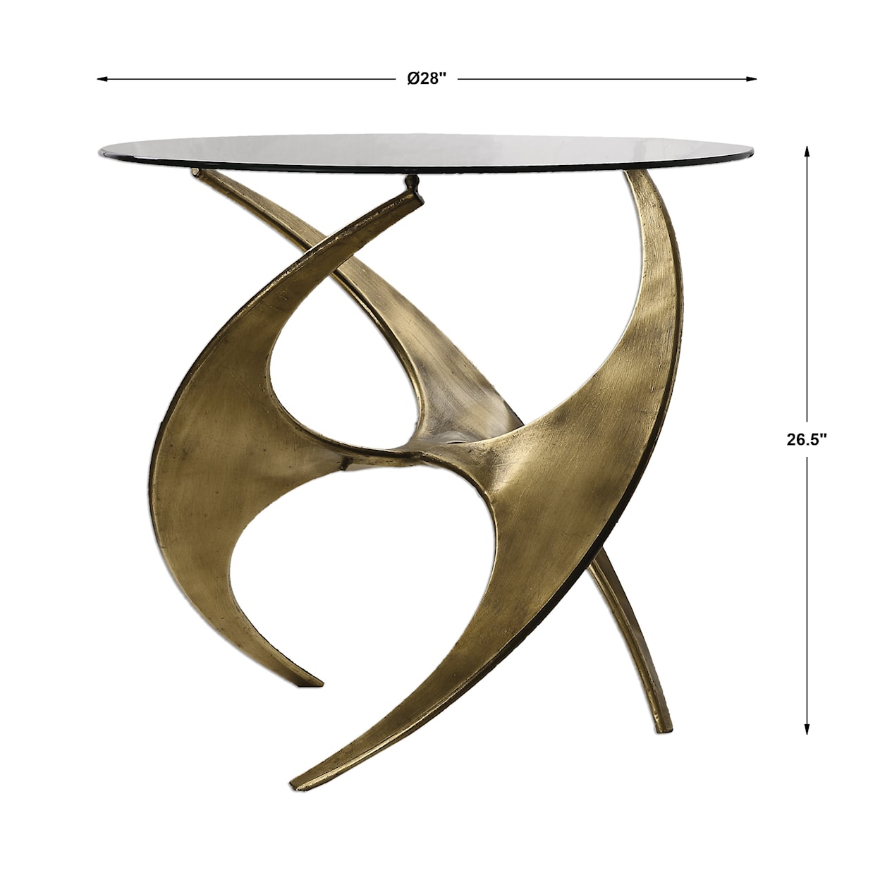 Uttermost Accent Furniture - Occasional Tables Graciano Glass Accent Table