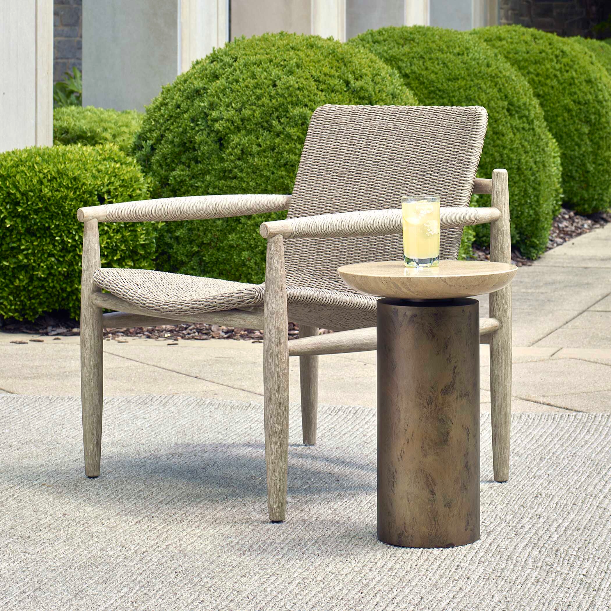 Oslo Brass Outdoor Accent Table