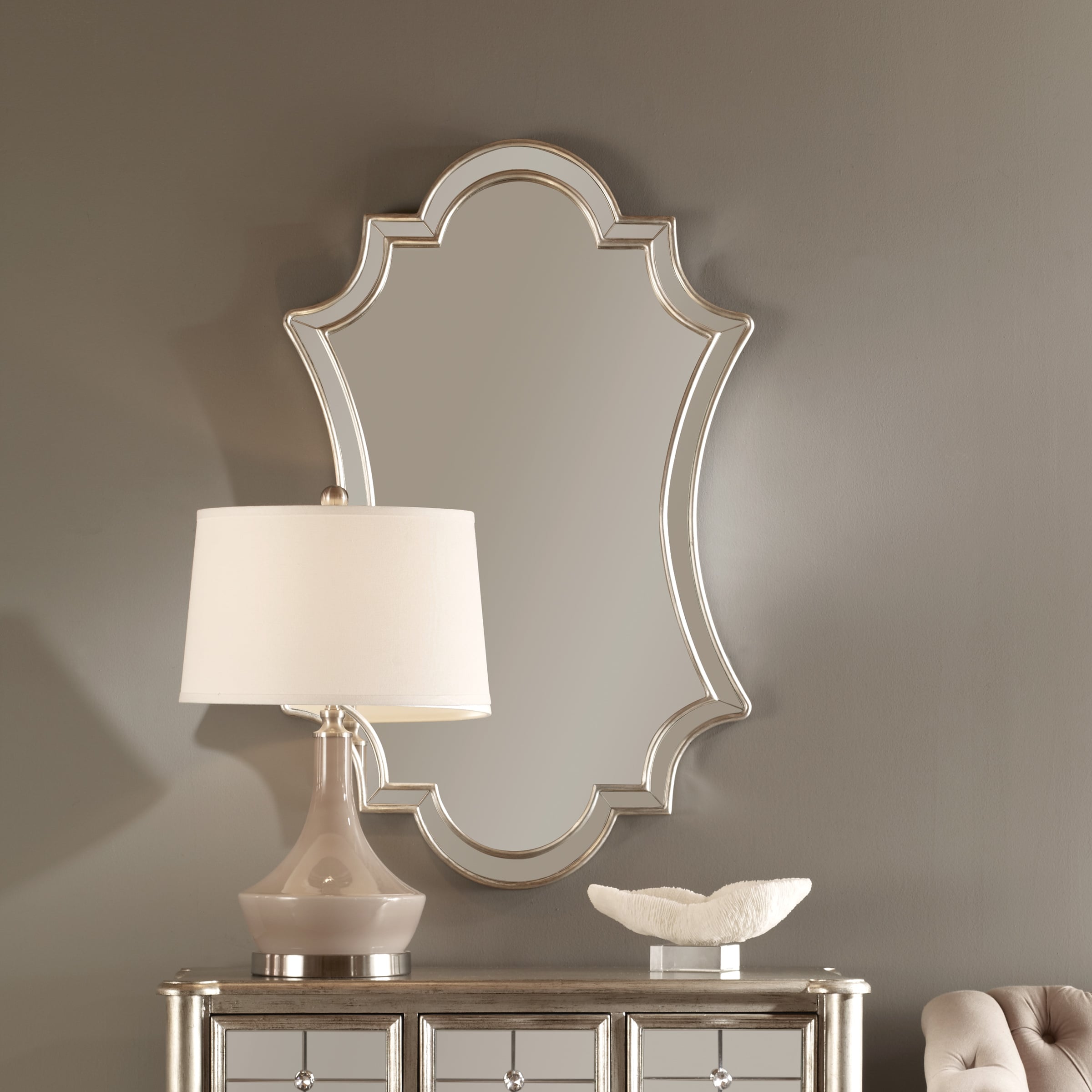 Uttermost Mirrors Elara Antiqued Silver Wall Mirror