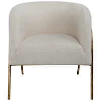 Jacobsen Off White Shearling Accent Chair